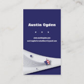 Promotie-Amerikaans vlaggen-Visitekaartje - Rood b Visitekaartje (Achterkant)