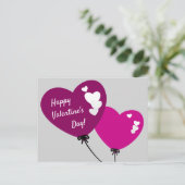 Promotie Ballonhart Happy Valentijnsdag Kaart (Staand voorkant)