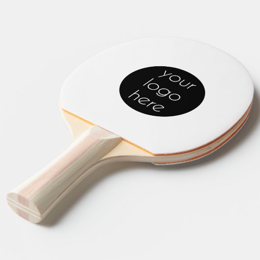 Promotie Bedrijf Logo Tafeltennis Tafeltennisbatje (Voorkant Gekanteld)