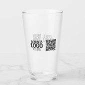 Promotie BedrijfsLogo & QR Code Glas (Achterkant)