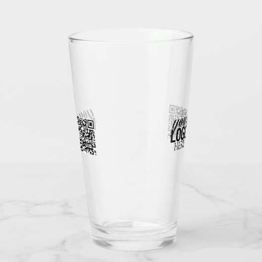 Promotie BedrijfsLogo & QR Code Glas (Rechts)