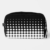 Promotie Bedrijfsnaam Logo Stippen Zwart Wit Toilettasje (Voorkant)