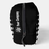 Promotie Bedrijfsnaam Logo Stippen Zwart Wit Toilettasje (Rechts)