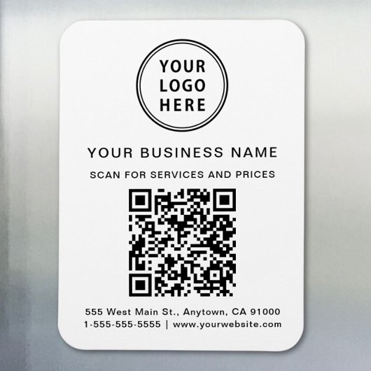 Promotie BedrijfsQR Code Magneet