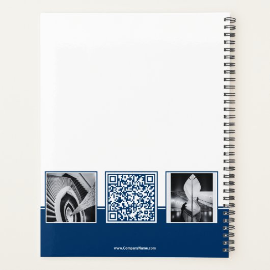 Promotie Blauw & Wit Collage Business Planner (Achterkant)