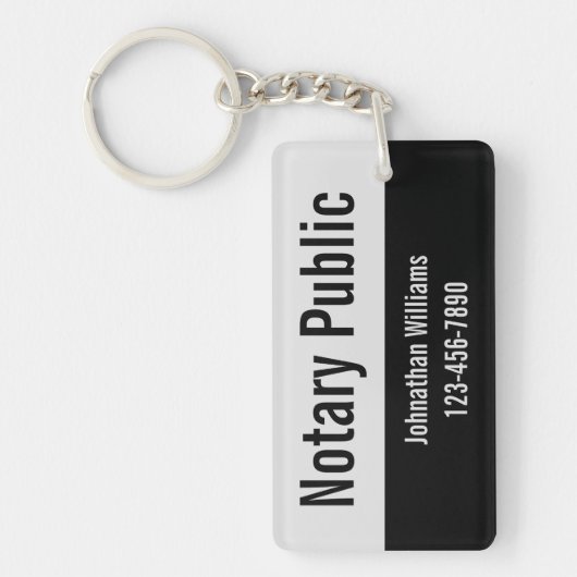 Promotie Bleek grijs- en zwart-witpubliek Sleutelhanger (Voorkant)