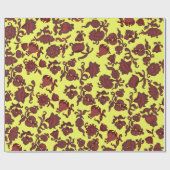 Promotie Bloemen Boheemse Chic Bloem Boho Geel Cadeaupapier (Vlak)