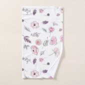 Promotie Bohemian Chic Floral Boho Girl Pink Bad Handdoek (Handdoek)