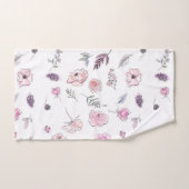 Promotie Bohemian Chic Floral Boho Girl Pink Bad Handdoek (Handdoek)