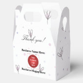 Promotie Business Logo en naam Gable Favor Box Bedankdoosjes (Geopend)