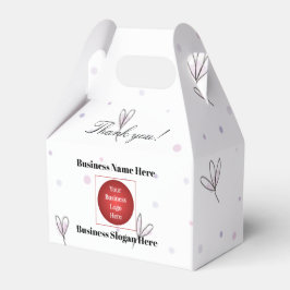Promotie Business Logo en naam Gable Favor Box Bedankdoosjes