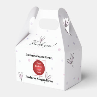 Promotie Business Logo en naam Gable Favor Box Bedankdoosjes