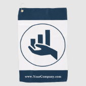 Promotie-cadeau voor financiële planner golfhanddoek (Voorkant)