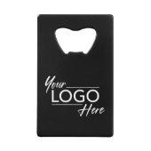 Promotie Company Logo Black Creditkaart Flessenopener (Voorkant)