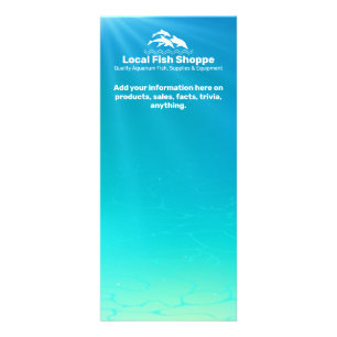 Promotie-dolfijn, vis-aquariumwinkel reclamekaart