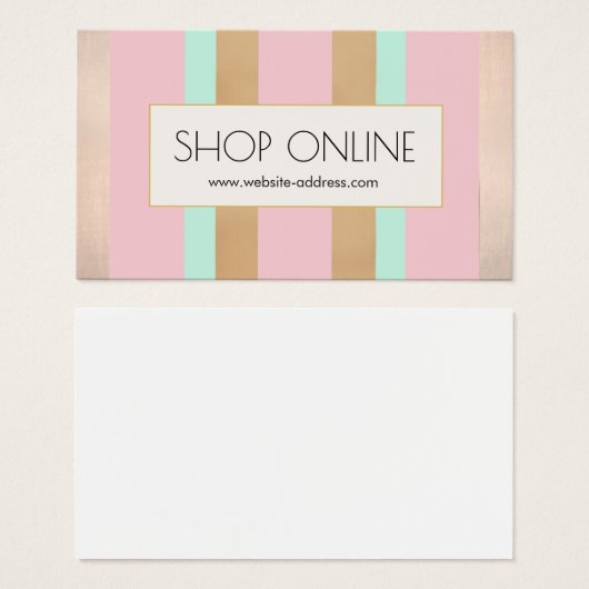 Promotie e-commerce Voeg roze, Roos Gold in Visitekaartjes (Voorkant /achterkant)