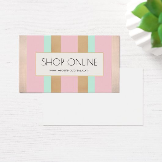 Promotie e-commerce Voeg roze, Roos Gold in Visitekaartjes (Bureau)