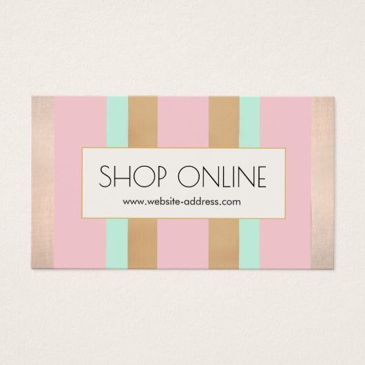 Promotie e-commerce Voeg roze, Roos Gold in Visitekaartjes (Voorkant)