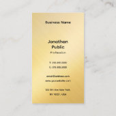 Promotie Elegante Sjabloon Elite Faux Gold Visitekaartje (Achterkant)