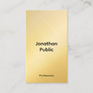 Promotie Elegante Sjabloon Elite Faux Gold Visitekaartje