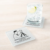 Promotie enquête en enquête glazen onderzetter (Schuin)