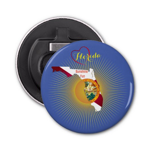 Promotie Florida Fun Button Flesopener (Voorkant)