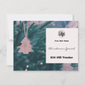 Promotie Foto Kerst Seizoen Gift Voucher Kaart (Voorkant)