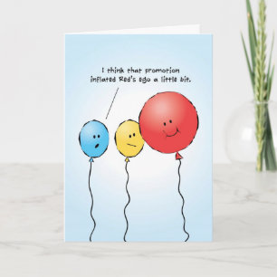 Promotie Gefeliciteerd, Ballon Wenskaart Kaart