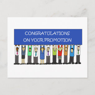 Promotie Gefeliciteerd Cartoon mensen Briefkaart