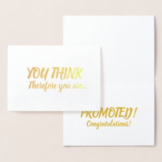 Promotie Gefeliciteerd Goud denk je daarom Folie Kaarten