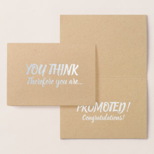 Promotie Gefeliciteerd Silver Grey denk je Folie Kaarten