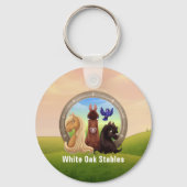 Promotie Golden Palomino-paard Sleutelhanger (Achterkant)