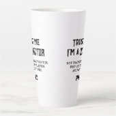 Promotie Grappige Spreuk Geen Echte Dokter Latte Mok (Voorkant)