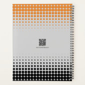 Promotie Grijs Sinaasappel Zwart Bedrijfsafspraak Planner (Achterkant)