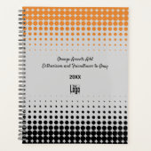 Promotie Grijs Sinaasappel Zwart Bedrijfsafspraak Planner (Voorkant)