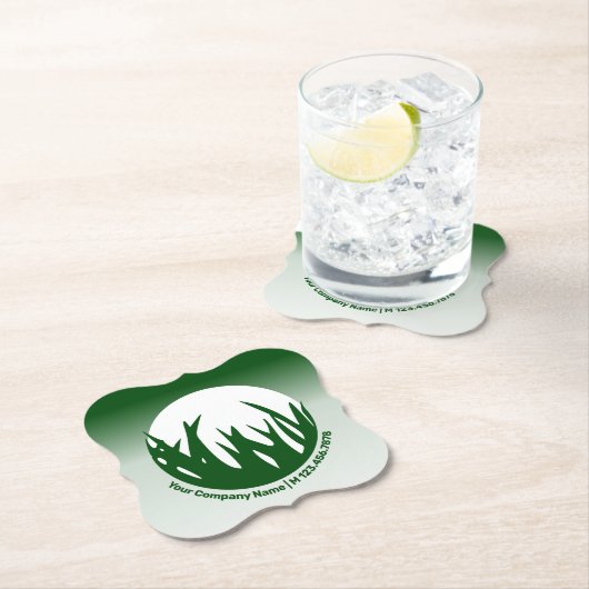 Promotie groene Logo voor de zorgservice Kartonnen Onderzetters (Insitu)