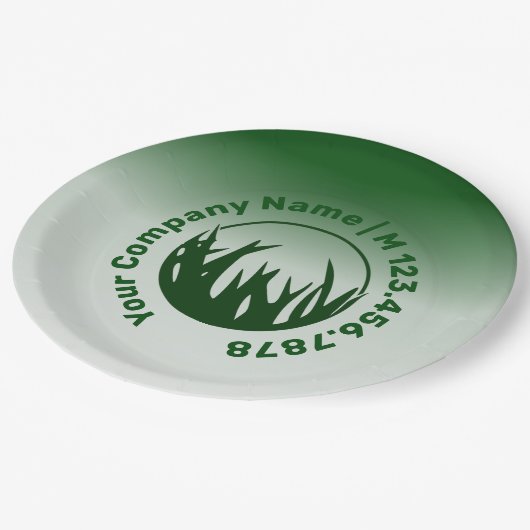Promotie groene startzorgservice papieren bordje (Gekanteld)