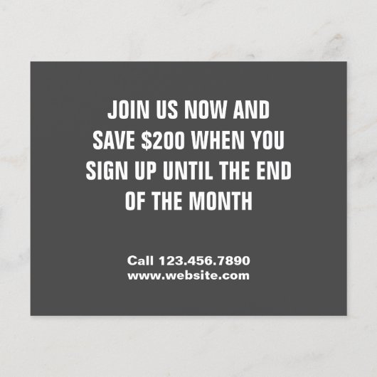 Promotie Gym Flyer (Achterkant)