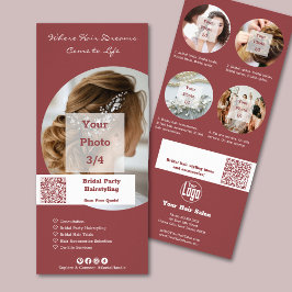 Promotie Haarsalon Bruids Party Hairstyling Reclamekaart