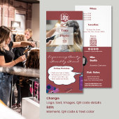 Promotie Haarsalon Styling Workshop Reclamekaart