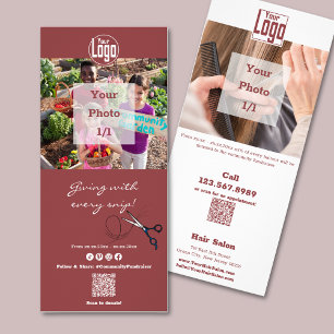 Promotie Hair Salon Community Fundraising Reclamekaart