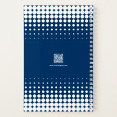 Promotie Halftoon Blauw Wit Small Business Notitieboek (Achterkant)