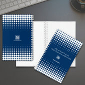 Promotie Halftoon Blauw Wit Small Business Notitieboek