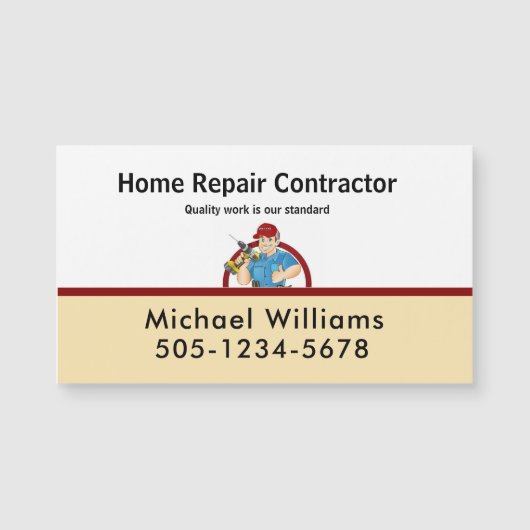 Promotie Handyman Contractor Home Repair Magnet (Voorkant)