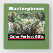 Promotie Honeysuckle Vierkante Klok (Voorkant)