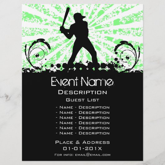 Promotie honkbalwedstrijd flyer (Voorkant)