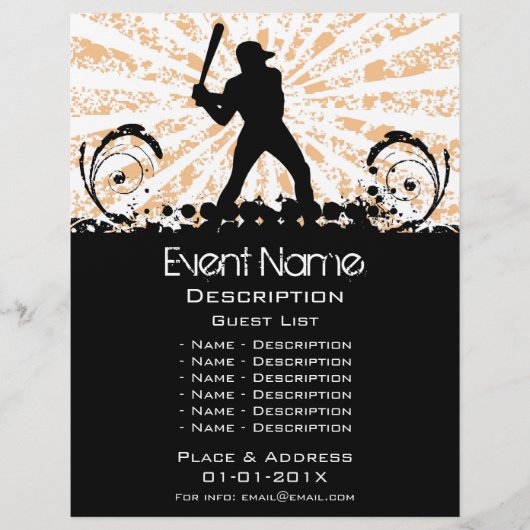 Promotie honkbalwedstrijd flyer (Voorkant)