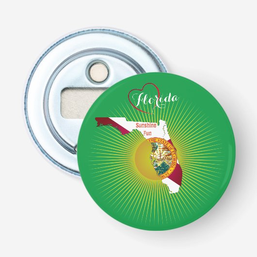 Promotie-ideeën Florida Button Flesopener (Voorkant)