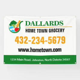 Promotie in de kruidenierswinkel spandoek