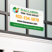 Promotie in de kruidenierswinkel spandoek (Buitenkant Gebouw)